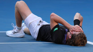 Dane Sweeny celebra la sua prima vittoria in un Grand Slam. Fonte: Getty