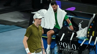 辛纳在对阵德约科维奇的比赛中统计数据方面表现卓越，最终输球。照片：Gettyimages