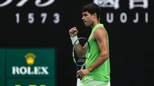 阿尔卡拉斯，大满贯第五盘。照片：gettyimages