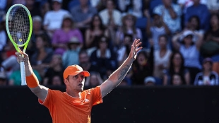 阿莱均德罗·大卫多维奇，在2026年澳大利亚公开赛的挑战。照片：gettyimages