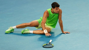 卡洛斯·阿尔卡拉斯，呕吐。照片：gettyimages