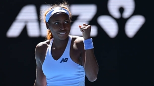 高芙在澳大利亚公开赛以巡航速度前进。图片：盖蒂