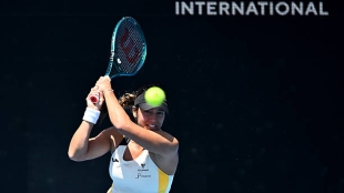 布萨斯在WTA霍巴特2026年比赛中与普雷斯顿的比赛中因细节失误而屈服。图片：盖蒂