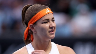 Karolina Muchova, an Unusual Act at the Australian Open 2026. Photo: gettyimages