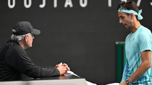 Lorenzo Musetti, moment of the injury. Photo: gettyimages