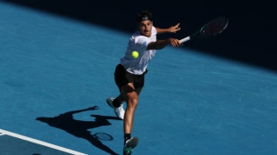 Lorenzo Sonego gana a Taberner. Foto: gettyimages