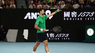 诺瓦克·约科维奇赢得的积分少于辛纳的。照片：gettyimages