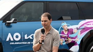 拉斐尔·纳达尔在2026年澳大利亚公开赛上谈到德约科维奇。照片：gettyimages