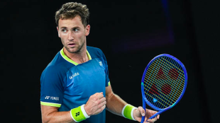 卡斯珀·鲁德庆祝成为父亲。来源：Getty