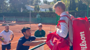 Landaluce lands in Murcia to prepare the clay court tour with Alcaraz. Source: Twitter