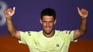 Nalbandian pelotea con Schwartzman en Indian Wells tras entrenar a Dimitrov