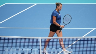 Aryna Sabalenka, cambio de pista. Foto: gettyimages