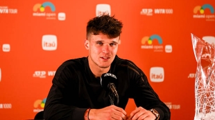 Mensik: "I don't put pressure on myself, I just try to focus on myself." Source: Getty