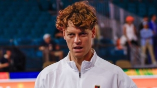 Sinner smashes his serving numbers in Miami. Photo: Getty