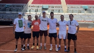 Sinner ya entrena en la Caja Mágica de cara al Mutua Madrid Open