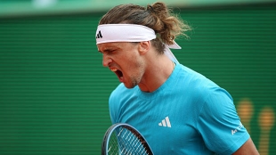 Zverev camina sobre el alambre, pero sale airoso de su debut ante Garín en Montecarlo. Fuente: Getty
