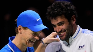 Berrettini se rinde a Sinner: "Ni siquiera puedo explicarlo, se nos han acabado las palabras para describir lo que está haciendo". Foto: Gettyimages