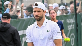 Grigor Dimitrov durante il suo passaggio a Dublino.