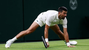 Novak Djokovic vince contro Wu a Wimbledon 2026. Foto: gettyimages