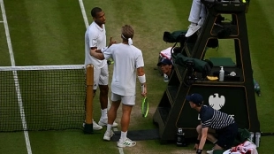 Aliassime explota tras su pique con Davidovich en Wimbledon: "Si estás lesionado, te retiras"