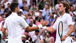 Djokovic, sobre el momento de Tsitsipas: "No está en su mejor momento de forma, eso es evidente". Foto: Gettyimages
