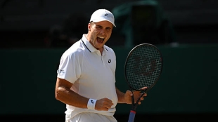 Fery se asegura salir de Wimbledon en el top 40 del ránking ATP. Fuente: Getty Images.