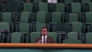 L'image la plus insolite de Wimbledon : une Royal Box presque vide... avec Roger Federer comme grand protagoniste.