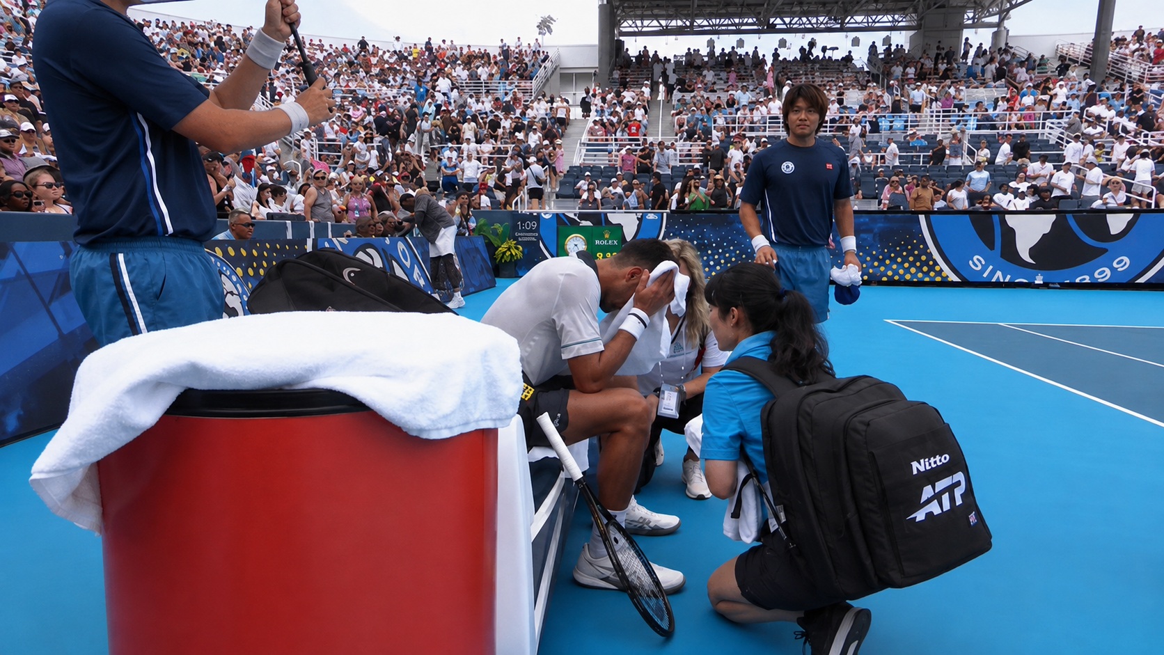 Djokovic explains his problem with the heat: "It's due to a health issue I have"