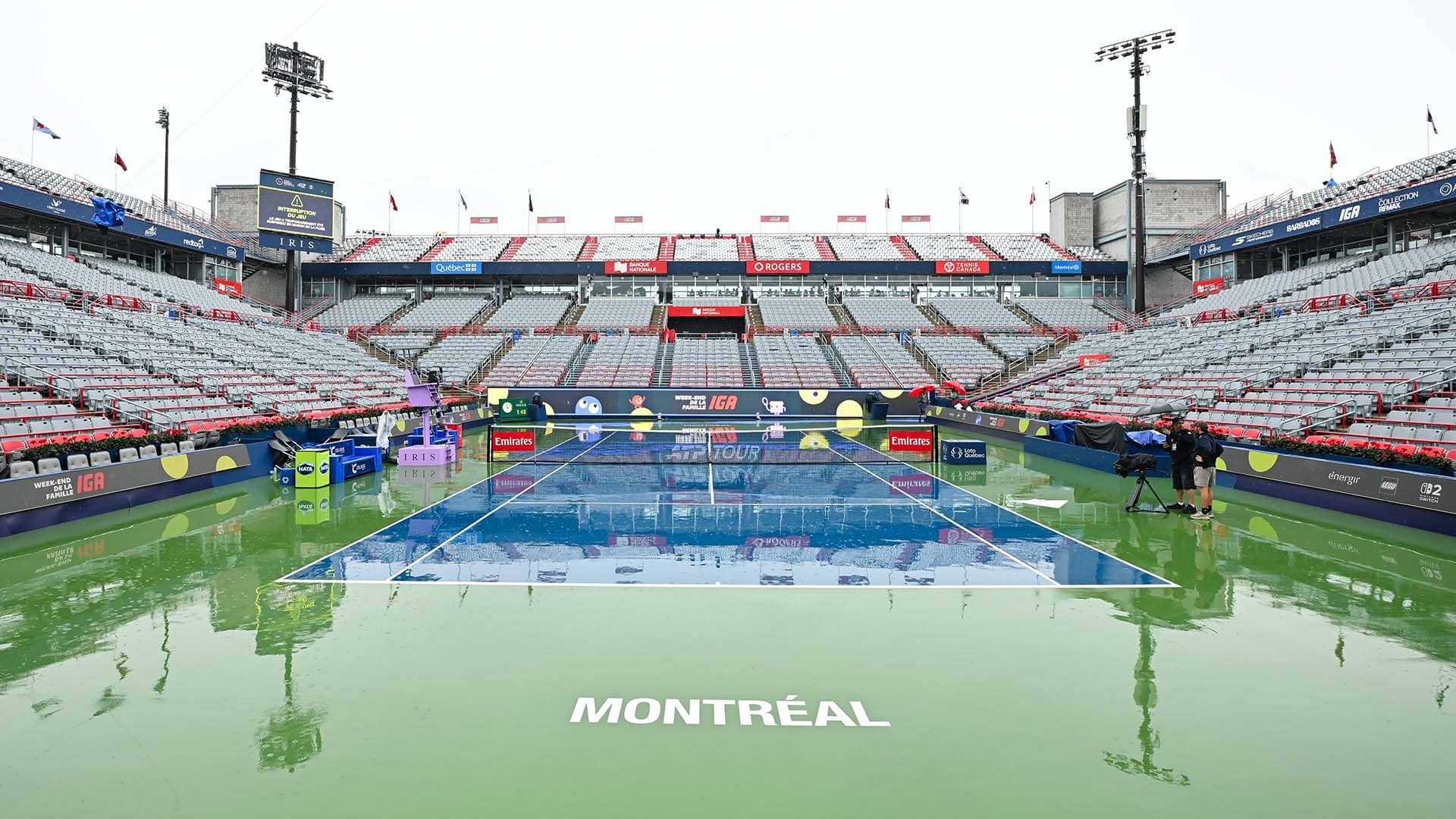 La lluvia retrasa el partido entre Jódar y Lehecka en Montreal