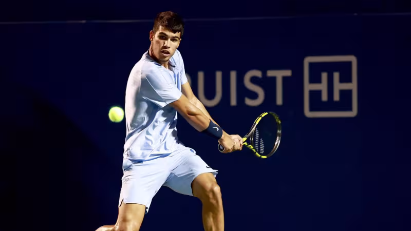Alcaraz ya jugó en Winston-Salem en 2021. Fuente: Getty