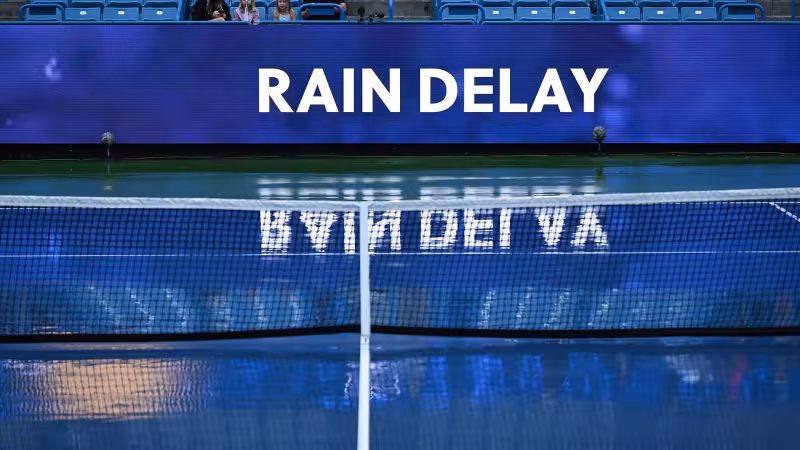 Despropósito en Cincinnati: suspendida por lluvia toda la jornada de la fase previa, mientras mañana comienza el cuadro final. Foto: Gettyimages