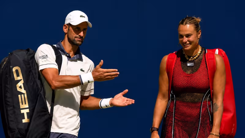 L'aventure de Djokovic et Sabalenka dans le double mixte de l'US Open se termine lors de leur débuts. Photo : Getty Images
