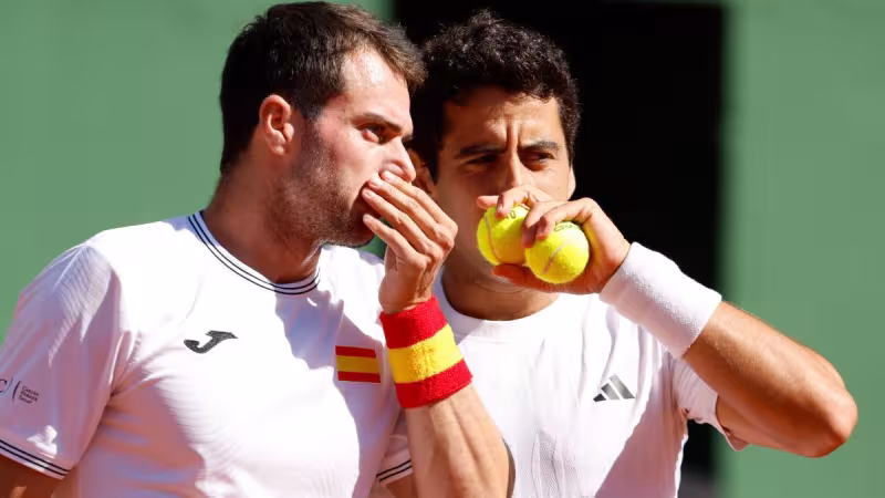 Pedro Martínez y Jaume Munar, en Copa Davis. Foto: gettyimages