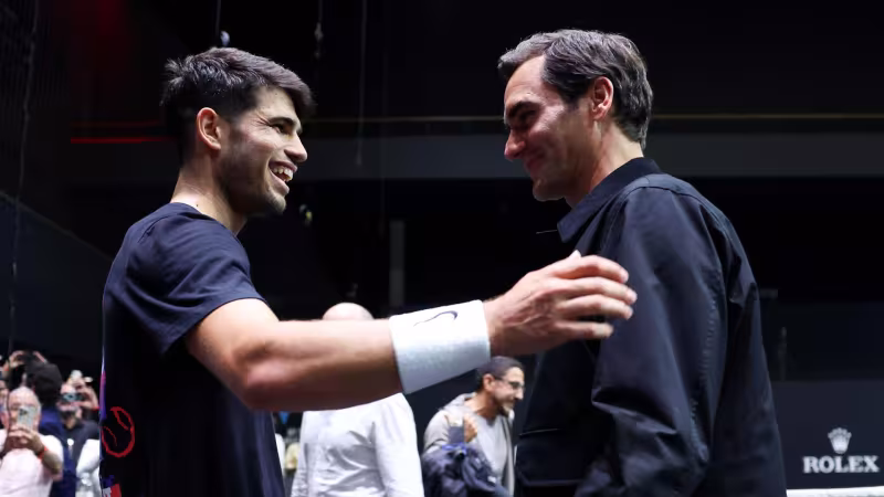 Alcaraz y la charla privada con Federer: “Disfruté mucho de ese momento”. Foto: Gettyimages