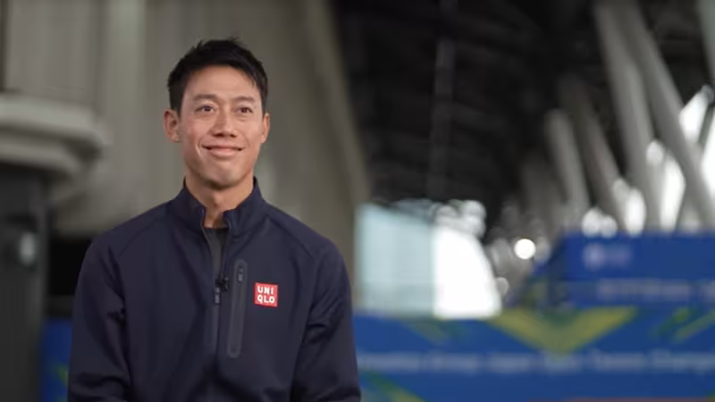 Kei Nishikori, preparado para su último partido como profesional. Fuente: ATP