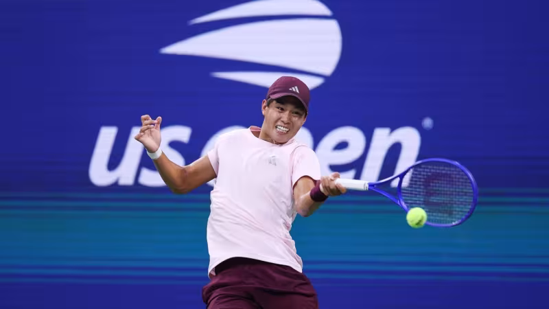 Learner Tien, victoria sobre Mensik en US Open. Foto: gettyimages