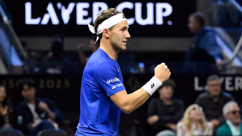 Casper Ruud, alla Laver Cup 2026. Foto: gettyimages
