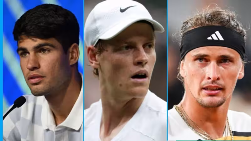 El circuito ATP vuelve a sostenerse en tres nombres: Alcaraz, Sinner y Zverev. Fuente: Getty