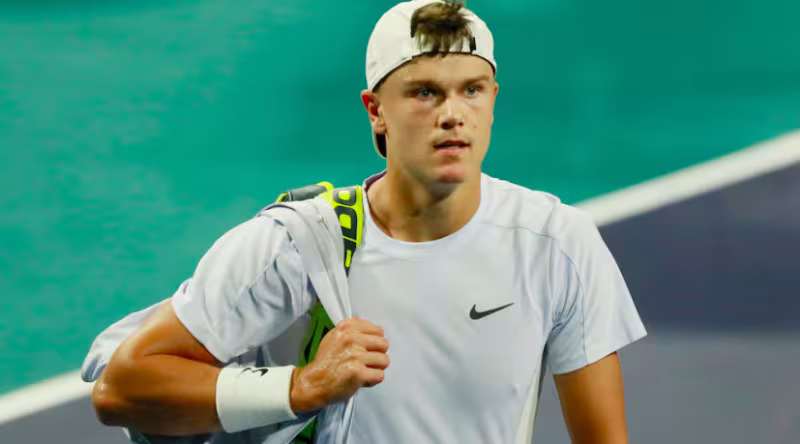 Holger Rune suffers a defeat in his return to the ATP tour. Source: Getty