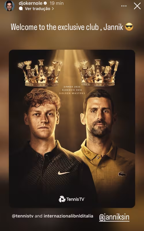 El mensaje de Djokovic a Sinner tras su victoria en Roma