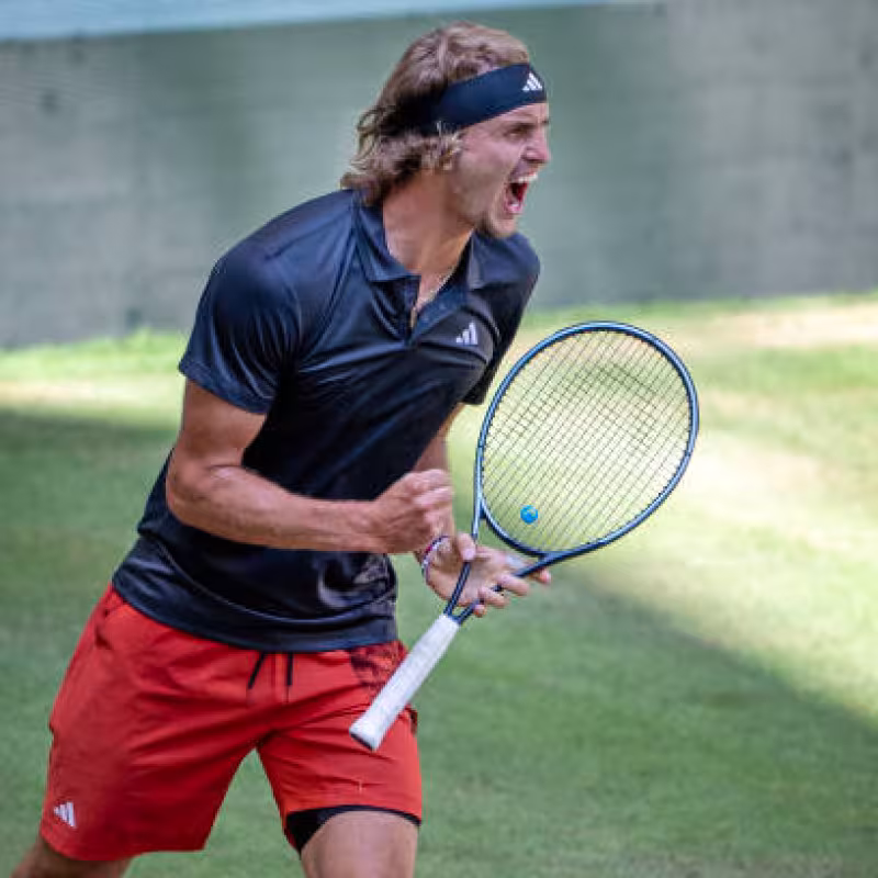 Alexander Zverev, en el ATP Halle 2023. Foto: Getty