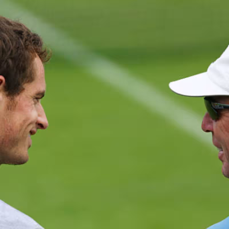 Andy Murray junto a su entrenador, Ivan Lendl. Fuente: Getty