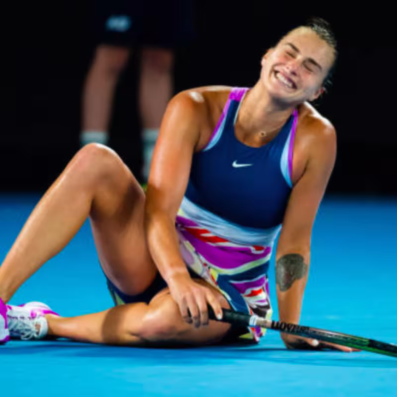 Aryna Sabalenka tras ganar el Open de Australia 2023. Foto: Getty
