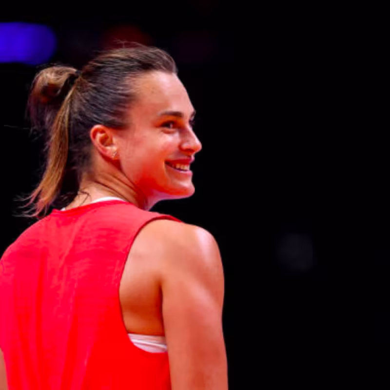 Sabalenka en la World Tennis League. Foto: Getty
