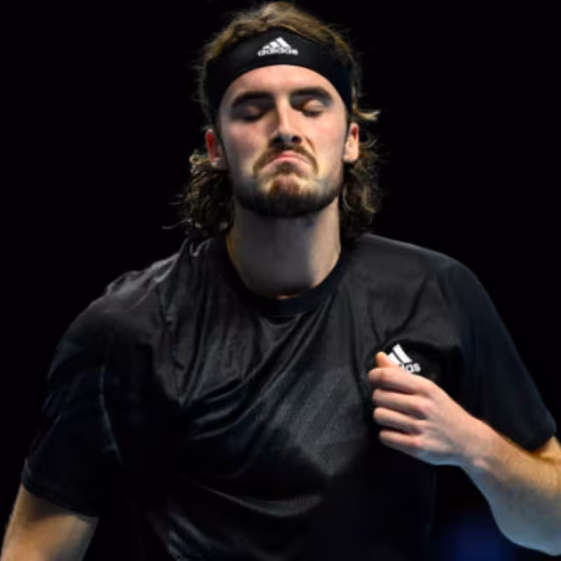 Stefanos Tsitsipas en las ATP Finals. Fuente: Getty