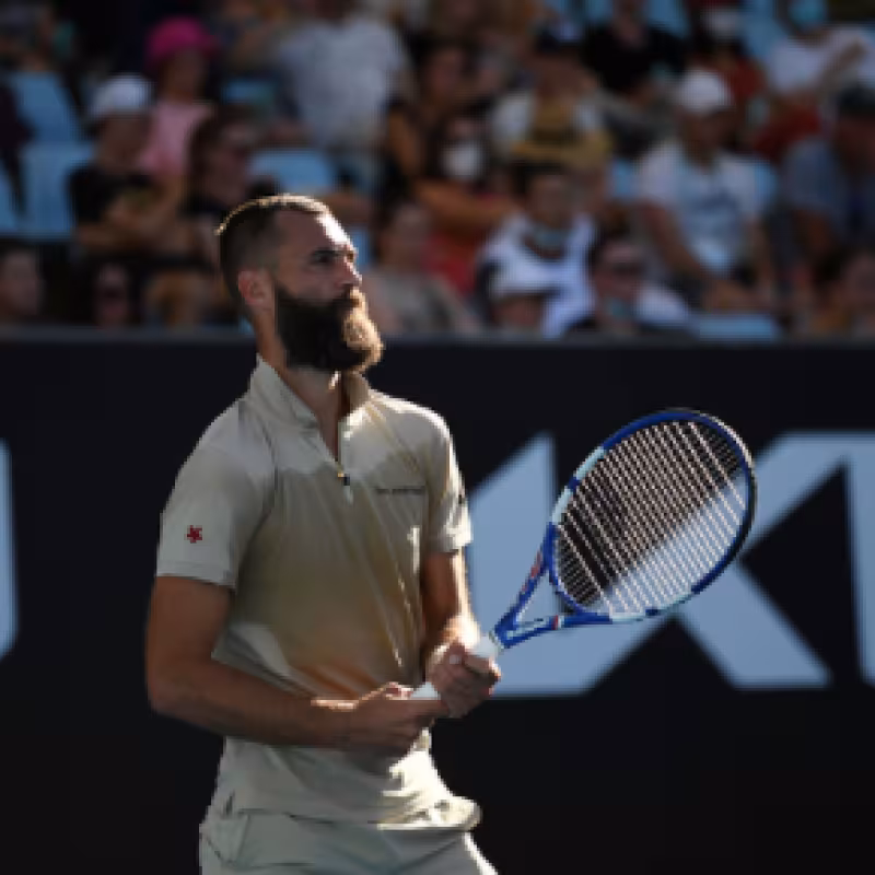 Benoit Paire, diversión en Open de Australia 2022. Foto: gettyimages