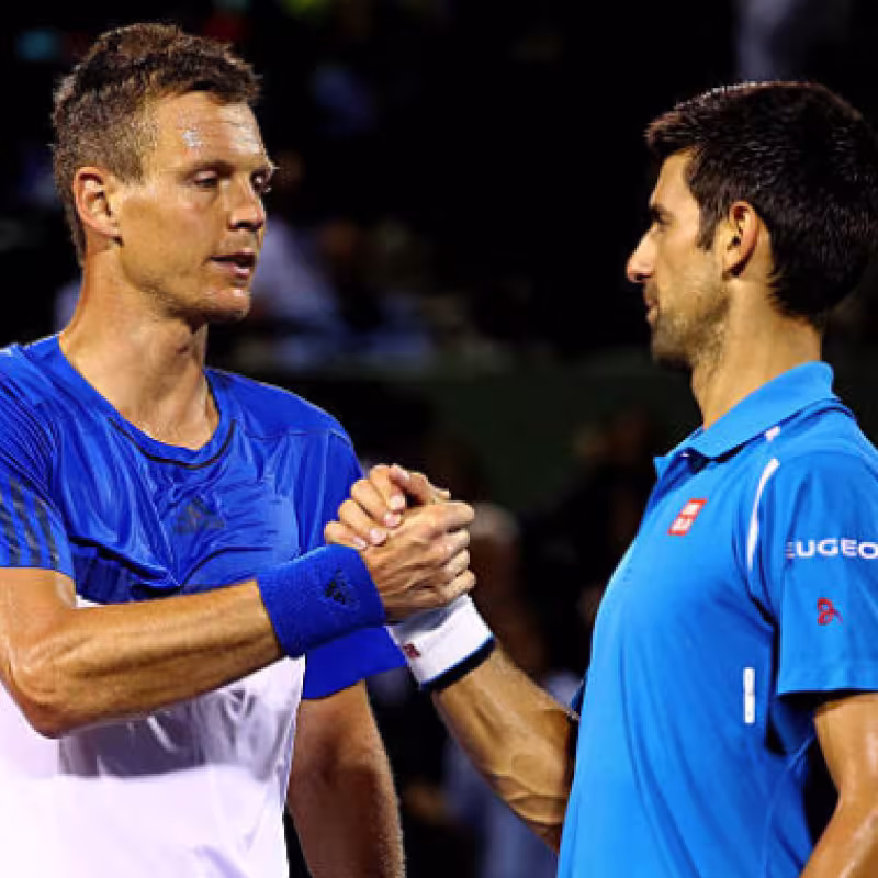 Tomas Berdych y Novak Djokovic. Fuente: Getty