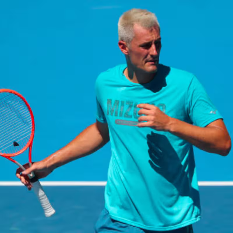Bernard Tomic durante el Open de Australia 2022. Foto: Getty