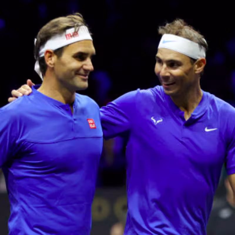 Rafa Nadal y Roger Federer en su último partido. Fuente: Getty