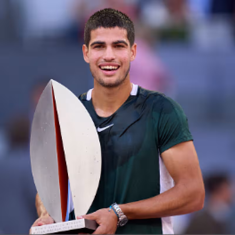 Carlos Alcaraz, campeón en Mutua Madrid Open 2022. Foto: gettyimages